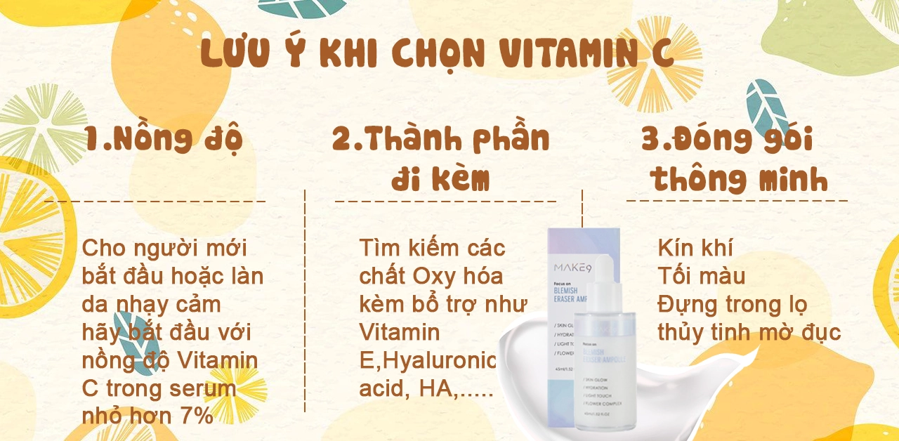 Serum dưỡng trắng Make9 là sản phẩm tiên phong ứng dụng bông cải xanh vào thành phần. Lượng vitamin C trong bông cải xanh dồi dào và an toàn gấp đôi so với vitamin C trong các loại trái cây như cam, chanh, bưởi,......