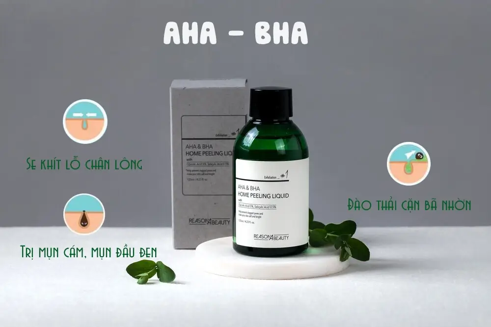 Reason Abeauty 5% AHA – 0.5% BHA có khả năng trị mụn đầu đen rất hiệu quả